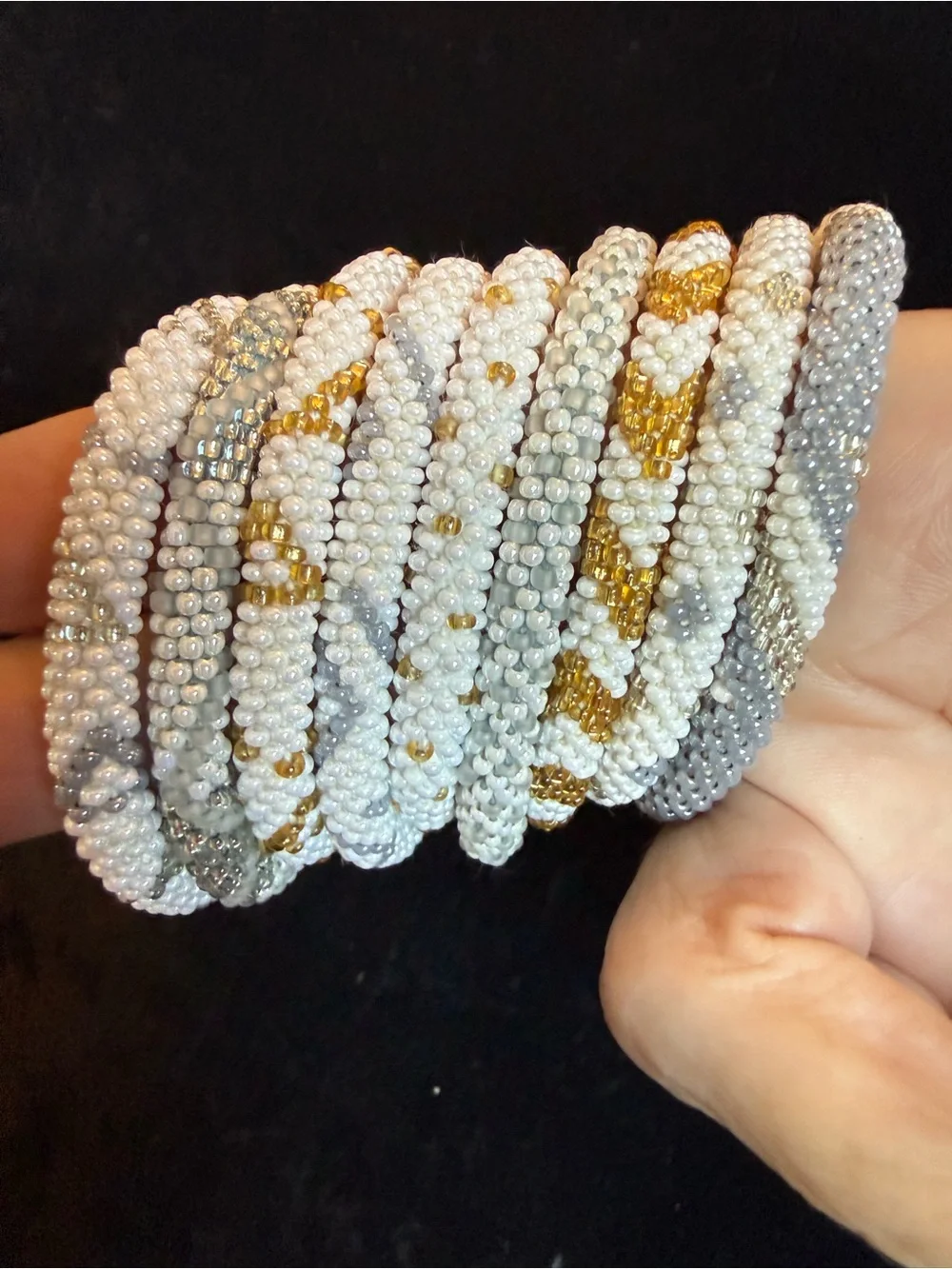Aid through Trade bracelets making